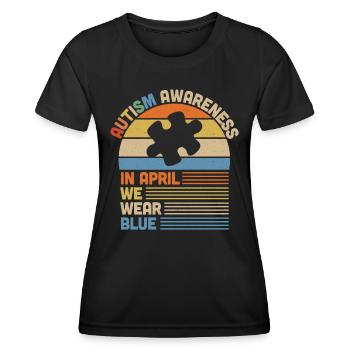 Autismus - Frauen Funktions-T-Shirt - Schwarz - Vorne - AI Model Female 172 light (172cm)