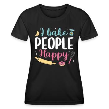 Baker Bakery Bakery Baking Gift - Women's Functional T-Shirt - black - Front - AI Model Female 172 light (172cm)