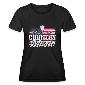 Country - Women's Functional T-Shirt - black - Front - AI Model Female 172 light (172cm)