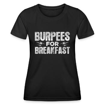 Burpees - Frauen Funktions-T-Shirt - Schwarz - Vorne - AI Model Female 172 light (172cm)