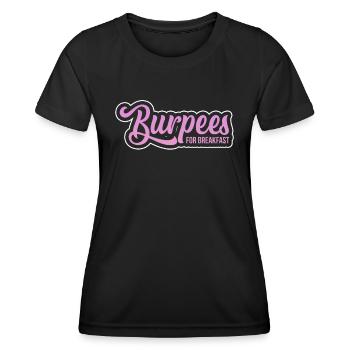 Burpees Fitness Burpee Krafttraining Geschenk - Frauen Funktions-T-Shirt - Schwarz - Vorne - AI Model Female 172 light (172cm)