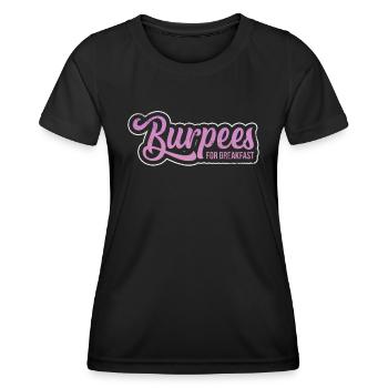 Burpees - Frauen Funktions-T-Shirt - Schwarz - Vorne - AI Model Female 172 light (172cm)
