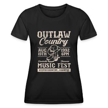 Country - Women's Functional T-Shirt - black - Front - AI Model Female 172 light (172cm)