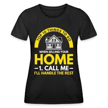 Real Estate Agent Real Estate Agent Gift - Women's Functional T-Shirt - black - Front - AI Model Female 172 light (172cm)