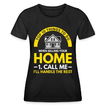 Immobilienmakler - Frauen Funktions-T-Shirt - Schwarz - Vorne - AI Model Female 172 light (172cm)