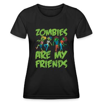 Zombie - Frauen Funktions-T-Shirt - Schwarz - Vorne - AI Model Female 172 light (172cm)