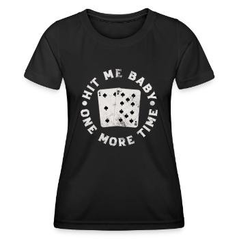 Black Jack Blackjack Kartenspiel Casino Geschenk - Frauen Funktions-T-Shirt - Schwarz - Vorne - AI Model Female 172 light (172cm)