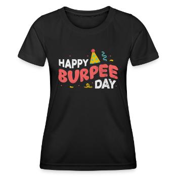 Burpees - Frauen Funktions-T-Shirt - Schwarz - Vorne - AI Model Female 172 light (172cm)