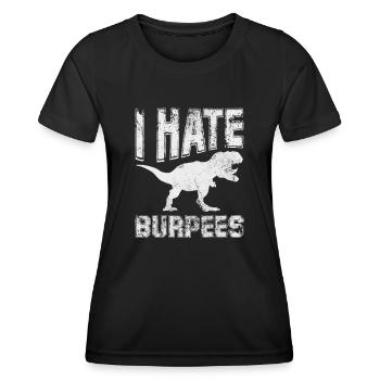 Burpees - Frauen Funktions-T-Shirt - Schwarz - Vorne - AI Model Female 172 light (172cm)