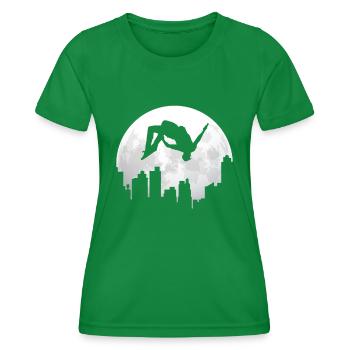 Parkour Parkur Parcur Sport Geschenk - Frauen Funktions-T-Shirt - Kelly Green - Vorne - AI Model Female 172 dark (172cm)