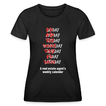Immobilienmakler - Frauen Funktions-T-Shirt - Schwarz - Vorne - AI Model Female 172 light (172cm)