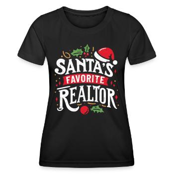 Immobilienmakler - Frauen Funktions-T-Shirt - Schwarz - Vorne - AI Model Female 172 light (172cm)