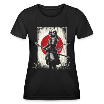 Samouraï - T-shirt sport Femme - noir - Devant - AI Model Female 172 light (172cm)