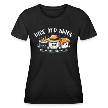 Sushi - Frauen Funktions-T-Shirt - Schwarz - Vorne - AI Model Female 172 light (172cm)