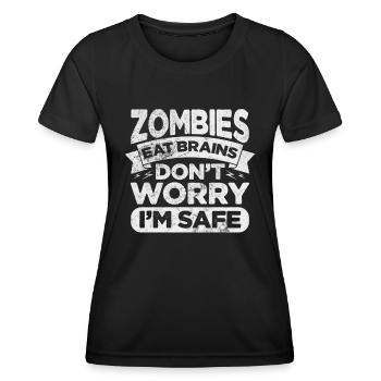 Zombie - Frauen Funktions-T-Shirt - Schwarz - Vorne - AI Model Female 172 light (172cm)