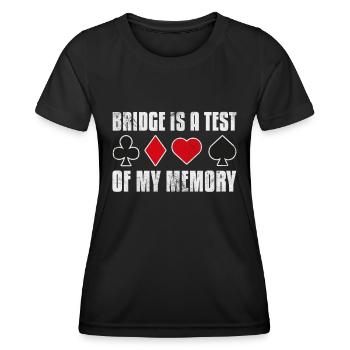 Jeu de cartes de bridge Jeu de cartes Casino Jeu de cartes Cadeau - T-shirt sport Femme - noir - Devant - AI Model Female 172 light (172cm)