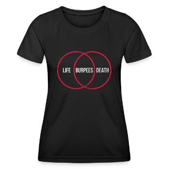 Burpees - Frauen Funktions-T-Shirt - Schwarz - Vorne - AI Model Female 172 light (172cm)