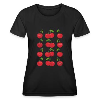 Cerise - T-shirt sport Femme - noir - Devant - AI Model Female 172 light (172cm)