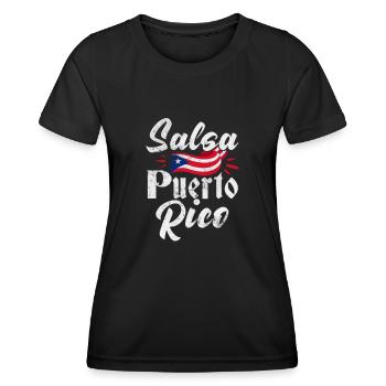 Salsa - Frauen Funktions-T-Shirt - Schwarz - Vorne - AI Model Female 172 light (172cm)