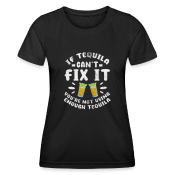 Tequila - Frauen Funktions-T-Shirt - Schwarz - Vorne - AI Model Female 172 light (172cm)