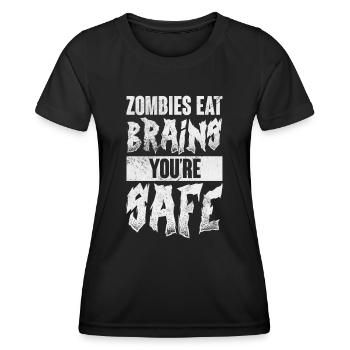 Zombie - Frauen Funktions-T-Shirt - Schwarz - Vorne - AI Model Female 172 light (172cm)