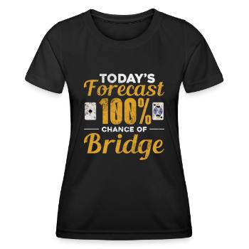 Jeu de cartes de bridge Jeu de cartes Casino Jeu de cartes Cadeau - T-shirt sport Femme - noir - Devant - AI Model Female 172 light (172cm)