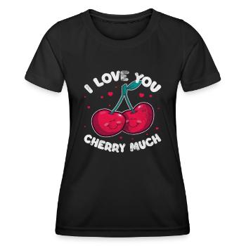 Cerise - T-shirt sport Femme - noir - Devant - AI Model Female 172 light (172cm)