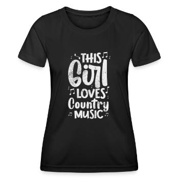 Country - Women's Functional T-Shirt - black - Front - AI Model Female 172 light (172cm)