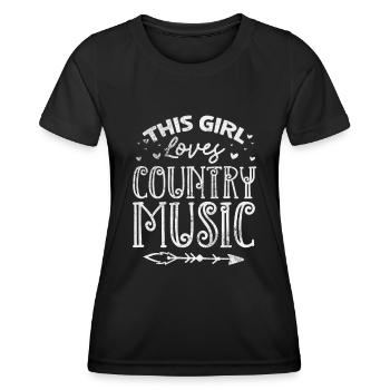 Country - Women's Functional T-Shirt - black - Front - AI Model Female 172 light (172cm)