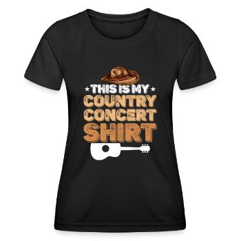 Musique country Cadeau de musique country - T-shirt sport Femme - noir - Devant - AI Model Female 172 light (172cm)
