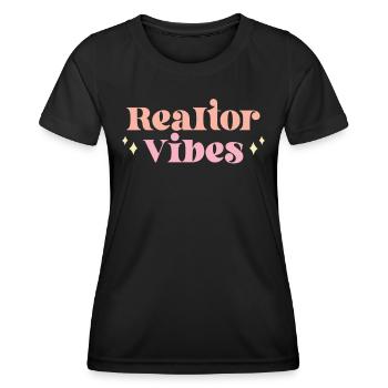 Agent immobilier Agent immobilier Cadeau d’agent immobilier - T-shirt sport Femme - noir - Devant - AI Model Female 172 light (172cm)
