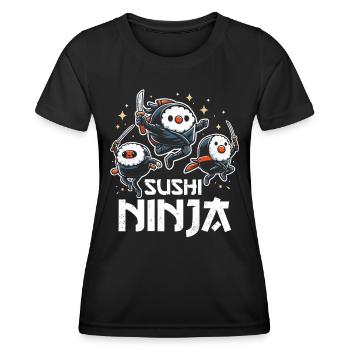 Sushi - T-shirt sport Femme - noir - Devant - AI Model Female 172 light (172cm)