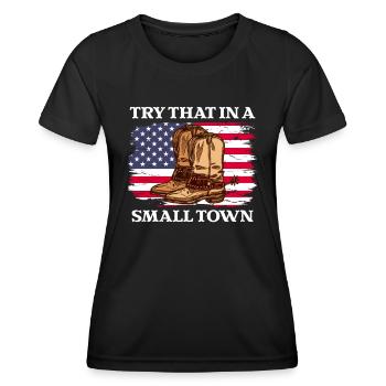Musique country Cadeau de musique country - T-shirt sport Femme - noir - Devant - AI Model Female 172 light (172cm)