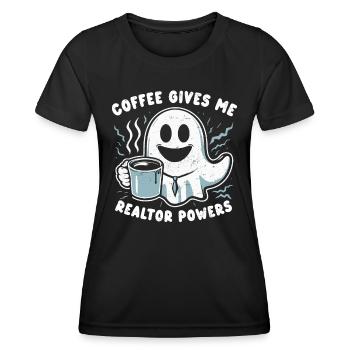 Immobilienmakler - Frauen Funktions-T-Shirt - Schwarz - Vorne - AI Model Female 172 light (172cm)