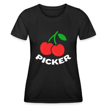 Cerisier Cerisier Fleur de cerisier Fruit Cadeau - T-shirt sport Femme - noir - Devant - AI Model Female 172 light (172cm)