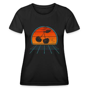 Cerise - T-shirt sport Femme - noir - Devant - AI Model Female 172 light (172cm)