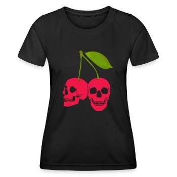 Cerisier Cerisier Fleur de cerisier Fruit Cadeau - T-shirt sport Femme - noir - Devant - AI Model Female 172 light (172cm)