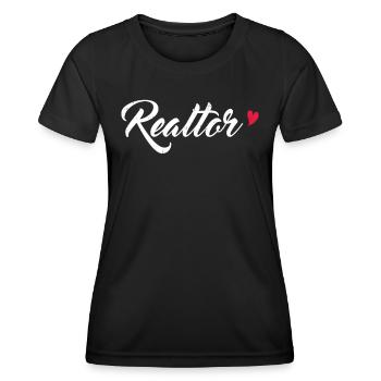 Immobilienmakler - Frauen Funktions-T-Shirt - Schwarz - Vorne - AI Model Female 172 light (172cm)