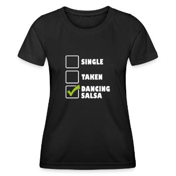 Salsa Danse Cuba Danse Danse Latino Cours Cadeau - T-shirt sport Femme - noir - Devant - AI Model Female 172 light (172cm)