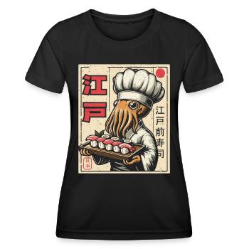 Sushi - T-shirt sport Femme - noir - Devant - AI Model Female 172 light (172cm)