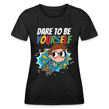 Autism - Women's Functional T-Shirt - black - Front - AI Model Female 172 light (172cm)
