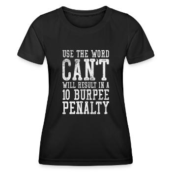 Burpees - Frauen Funktions-T-Shirt - Schwarz - Vorne - AI Model Female 172 light (172cm)