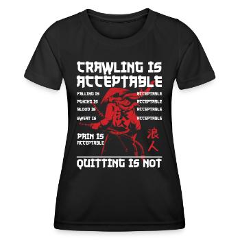 Samurai Ronin Schwertkampf Krieger Geschenk - Frauen Funktions-T-Shirt - Schwarz - Vorne - AI Model Female 172 light (172cm)
