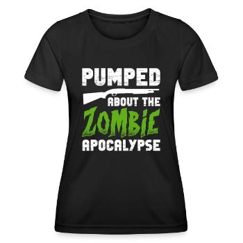 Zombie Zombie Hunter Zombie Apocalypse Gift - Women's Functional T-Shirt - black - Front - AI Model Female 172 light (172cm)