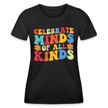 Autismus - Frauen Funktions-T-Shirt - Schwarz - Vorne - AI Model Female 172 light (172cm)