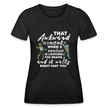 Zombie - Frauen Funktions-T-Shirt - Schwarz - Vorne - AI Model Female 172 light (172cm)