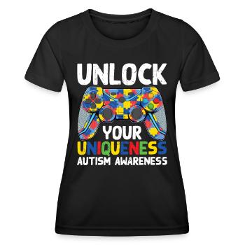 Autism - Women's Functional T-Shirt - black - Front - AI Model Female 172 light (172cm)