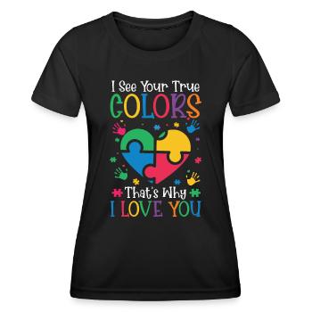 Autismus Awareness Day Autist Geschenk - Frauen Funktions-T-Shirt - Schwarz - Vorne - AI Model Female 172 light (172cm)
