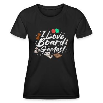 Brettspiel - Frauen Funktions-T-Shirt - Schwarz - Vorne - AI Model Female 172 light (172cm)