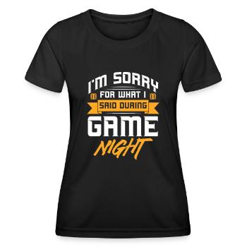Jeux de société Jeux de société Jeux de soirée Jeux Cadeau - T-shirt sport Femme - noir - Devant - AI Model Female 172 light (172cm)
